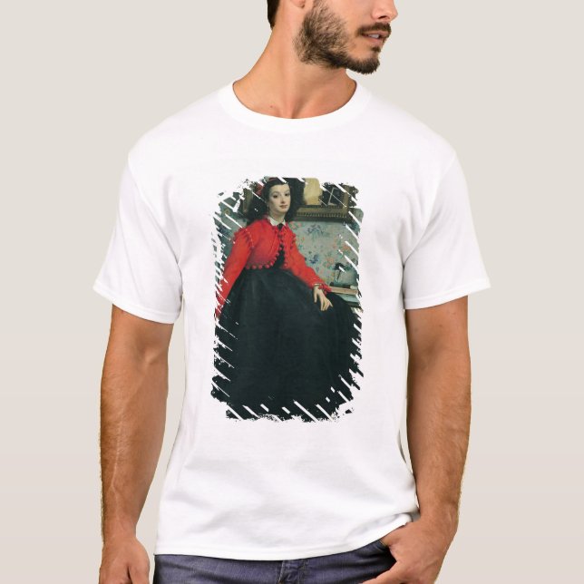 Camiseta Retrato de James Tissot | do Mlle. L.L. 1864 (Frente)