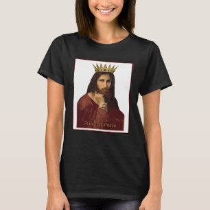 Camiseta Retrato de Jesus no Natal Coroado Príncipe da Paz