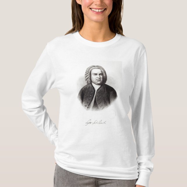 Camiseta Retrato de Johann Sebastian Bach (Frente)