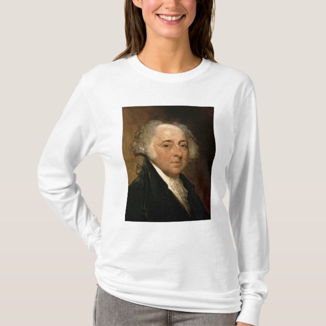 Camiseta Retrato de John Adams (Frente)