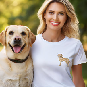 Camiseta Retrato de Labrador Retriever amarelo arte Lab fof