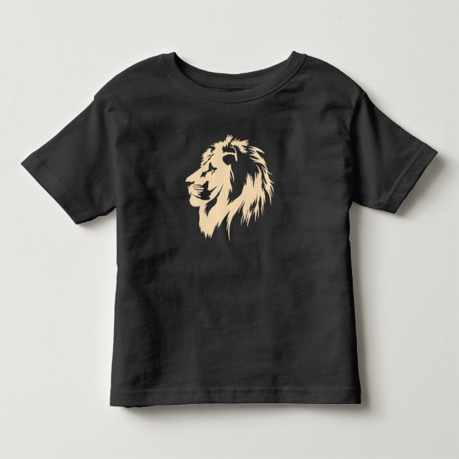 Camiseta Retrato de Leão (areia) (Frente)