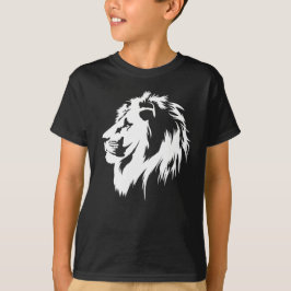 Camiseta Retrato de leão (branco)