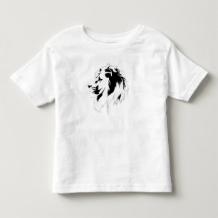 Camiseta Retrato de leão (preto)