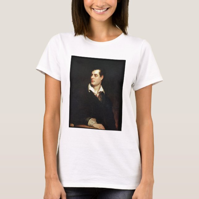 Camiseta Retrato de Lord Byron (1788-1824) (óleo na canvas) (Frente)