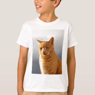 Camiseta Retrato de Merlin, o gato gengibre