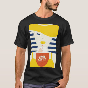 Camiseta retrato de mulher e aperol spritz