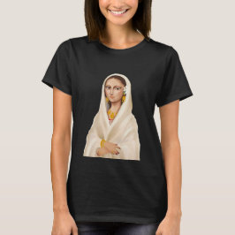 Camiseta Retrato de Mulher Elegante | Ilustração de Arte Cu