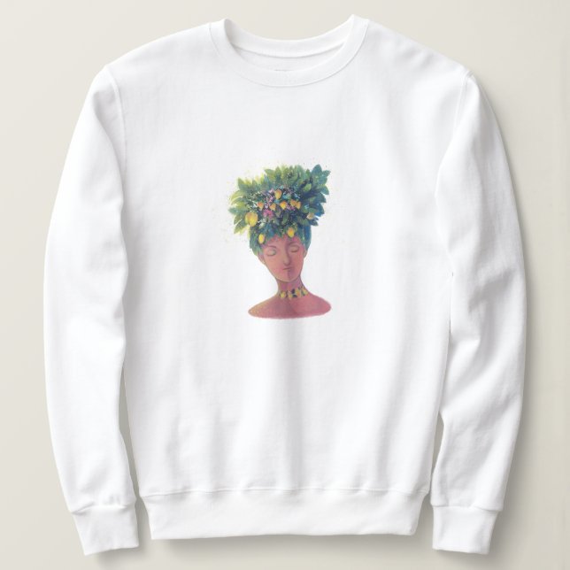 Camiseta retrato de mulher fofa (Frente do Design)