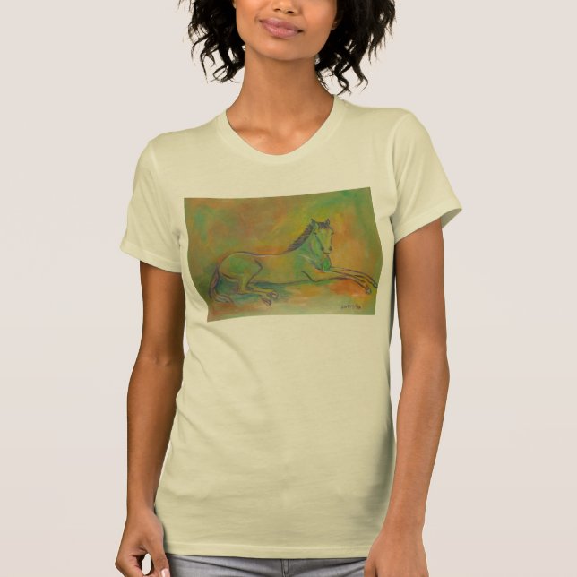 Camiseta Retrato de Pastel Cavalo (Frente)
