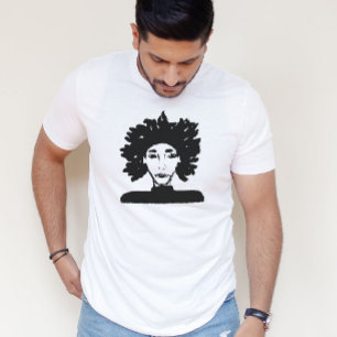 Camiseta Retrato de personagem digital do homem com dreads