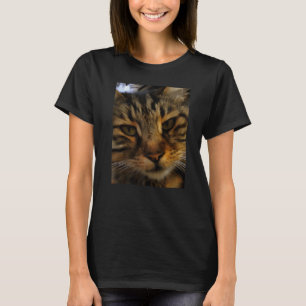 Camiseta Retrato de Pet Artístico Gato de Cabelo Longo