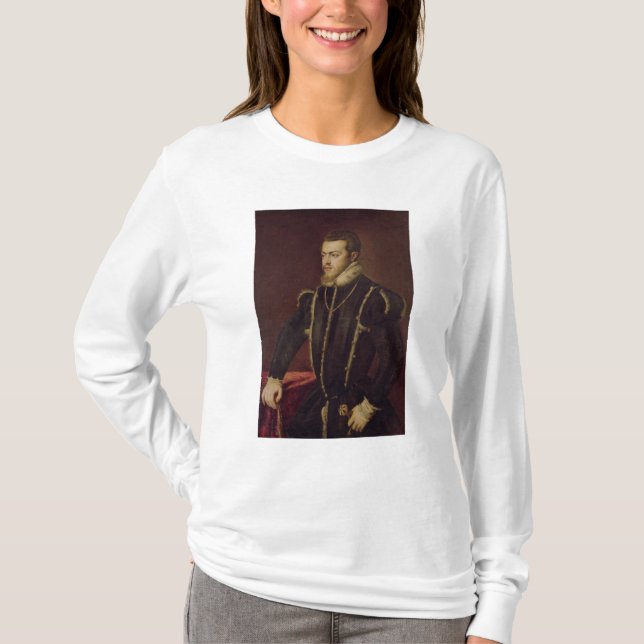 Camiseta Retrato de Philip II da espanha (Frente)