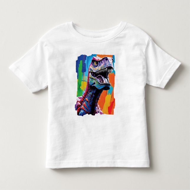 Camiseta Retrato De Pintura De Um Tiranossauro Rex | Rex T (Frente)