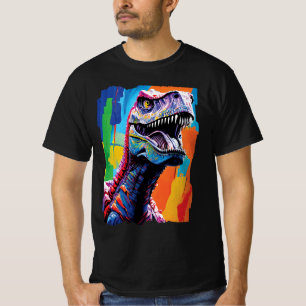 Camiseta Retrato De Pintura De Um Tiranossauro Rex Rex T