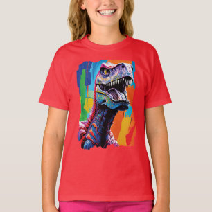 Camiseta Retrato De Pintura De Um Tiranossauro Rex Rex T