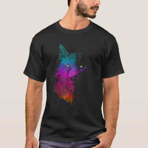 Camiseta Retrato de Predador de Animal da Floresta Selvagem