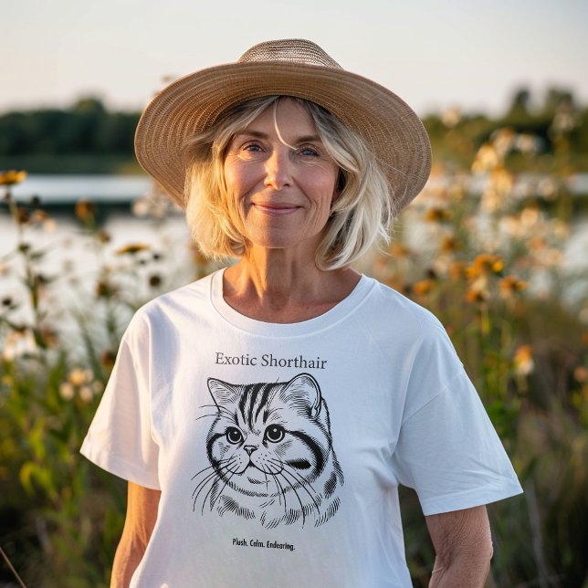 Camiseta Retrato de Shorthair Exótico (Criador carregado)