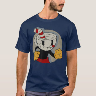 Camiseta Retrato de sombra circular de menina de videogame