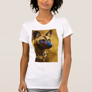 Camiseta Retrato de um Cão Selvagem Africano