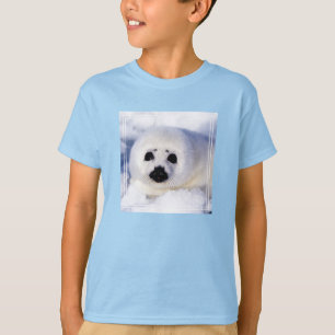 Camiseta Retrato de um Filhote de Foca-da-Groenlândia