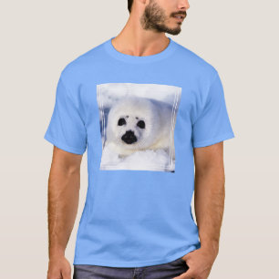 Camiseta Retrato de um Filhote de Foca-da-Groenlândia