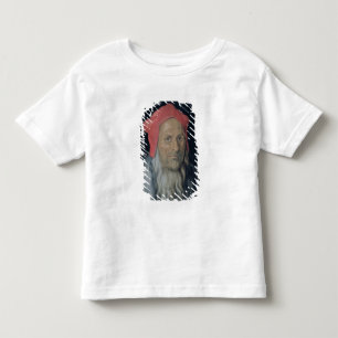 Camiseta Retrato de um homem barbudo em um chapéu vermelho,