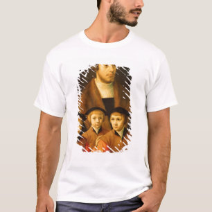Camiseta Retrato de um homem e de seus três filhos