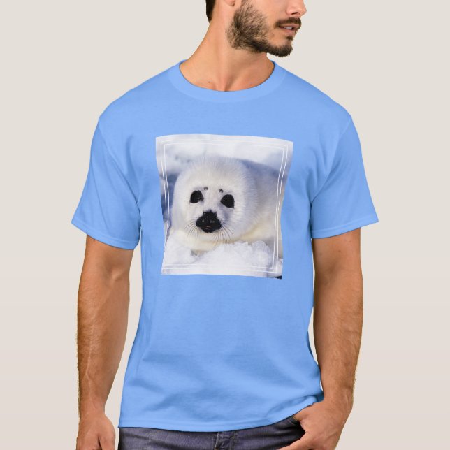 Camiseta Retrato de um Pup de Cola Harp (Frente)