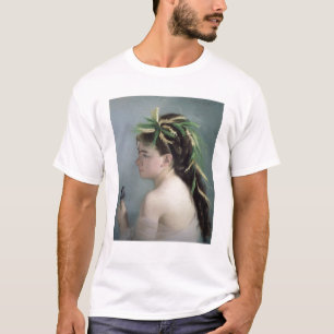 Camiseta Retrato de uma menina que guardara um pardal