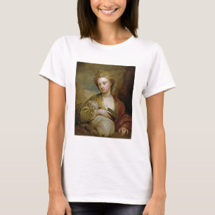 Camiseta Retrato de uma mulher como St. Agnes, tradicional