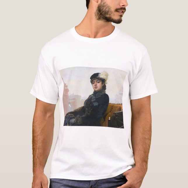 Camiseta Retrato de uma Mulher Desconhecida, Ivan Kramskoi (Frente)