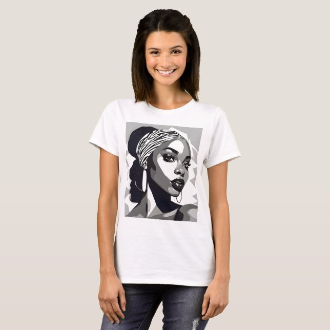 Camiseta Retrato de uma mulher negra (Frente Completa)