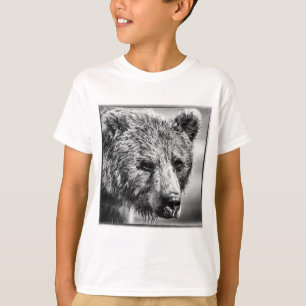 Camiseta Retrato de urso pardo