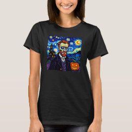 Camiseta Retrato de Van Gogh Halloween - Noite Estrelada co