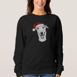 Camiseta Retrato Desenhado à Mão de Greyhound Natal Papai N
