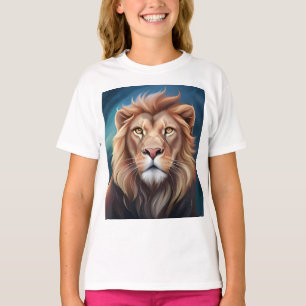 Camiseta Retrato digital leão-56556