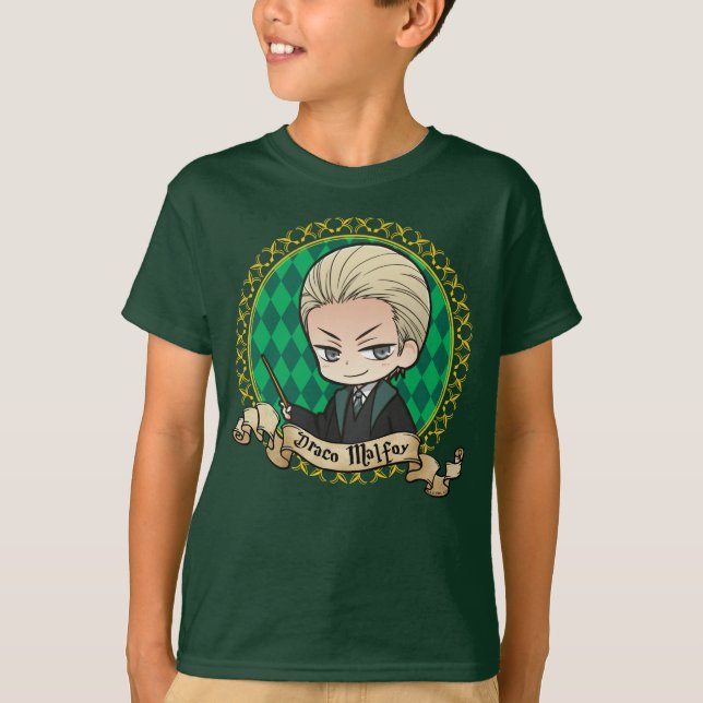 Camiseta Retrato do Anime Draco Malfoy (Frente)