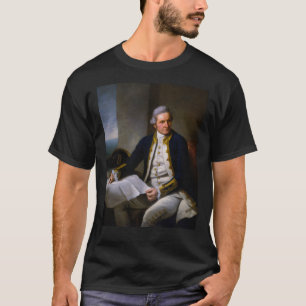 Camiseta Retrato do Capitão James Cook de Sir Nathaniel Da