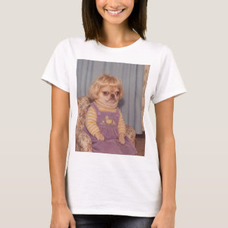 Camiseta Retrato do Dia de Foto Retro do Chihuahua Mal-Humo