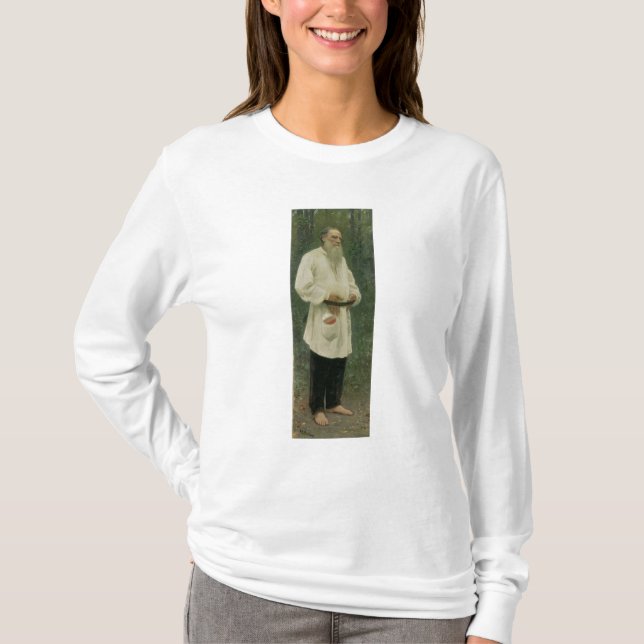 Camiseta Retrato do lev Tolstoy 1901 (Frente)