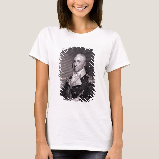 Camiseta Retrato do Major-General John Brooks, gravado por (Frente)