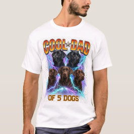 Camiseta Retrato do Papai Cachorro Personalizado Número Des