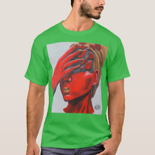 Camiseta Retrato do Pastel de Óleo Flutuante Redhead