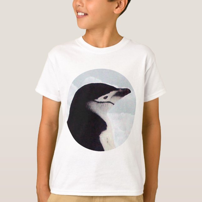 Camiseta Retrato do pinguim de Chinstrap (Frente)