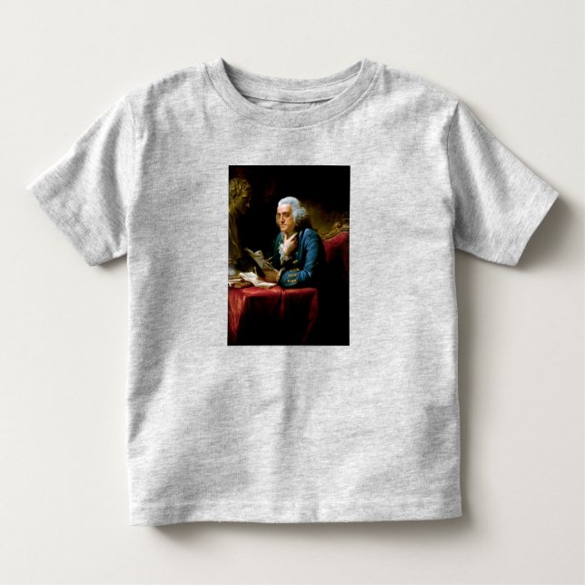 Camiseta Retrato do polegar, Benjamin Franklin fundador do  (Frente)