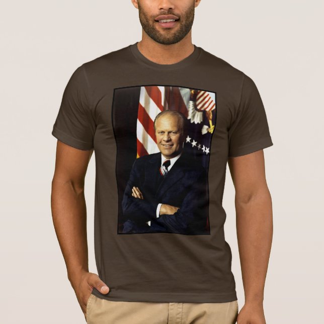 Camiseta Retrato do Presidente dos EUA Gerald Rudolph Ford  (Frente)