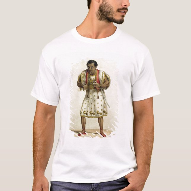 Camiseta Retrato do Sr. Edmund Kean como Othello (Frente)