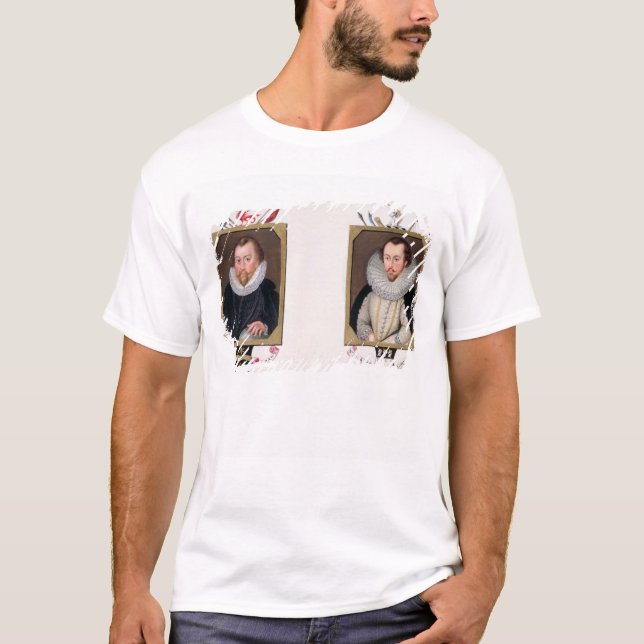 Camiseta Retrato dobro do senhor Francis Drake (c.1540-96) (Frente)