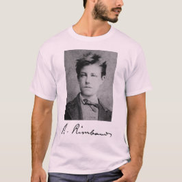 Camiseta Retrato e assinatura de Arthur Rimbaud